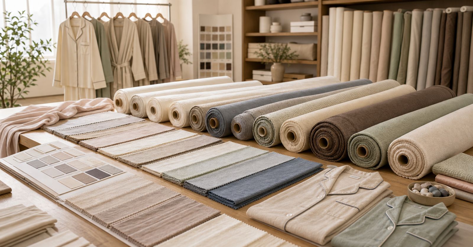 Fabric library for sleepwear and loungewear development