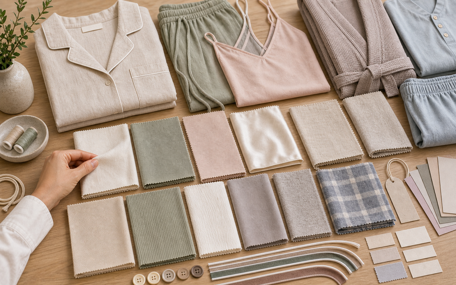 Fabric matching for OEM ODM sleepwear and loungewear