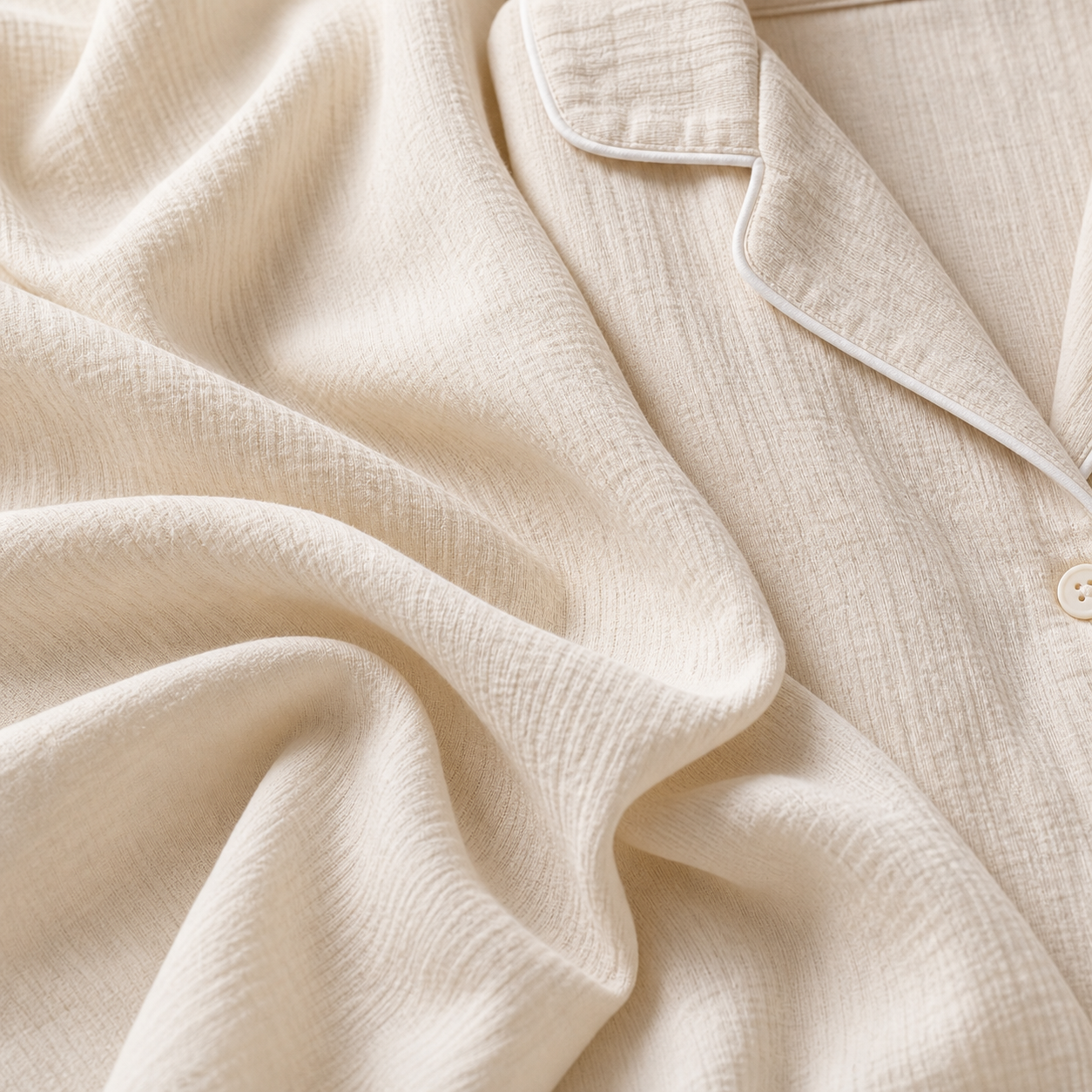 Cotton crepe lightweight textured fabric for pajamas