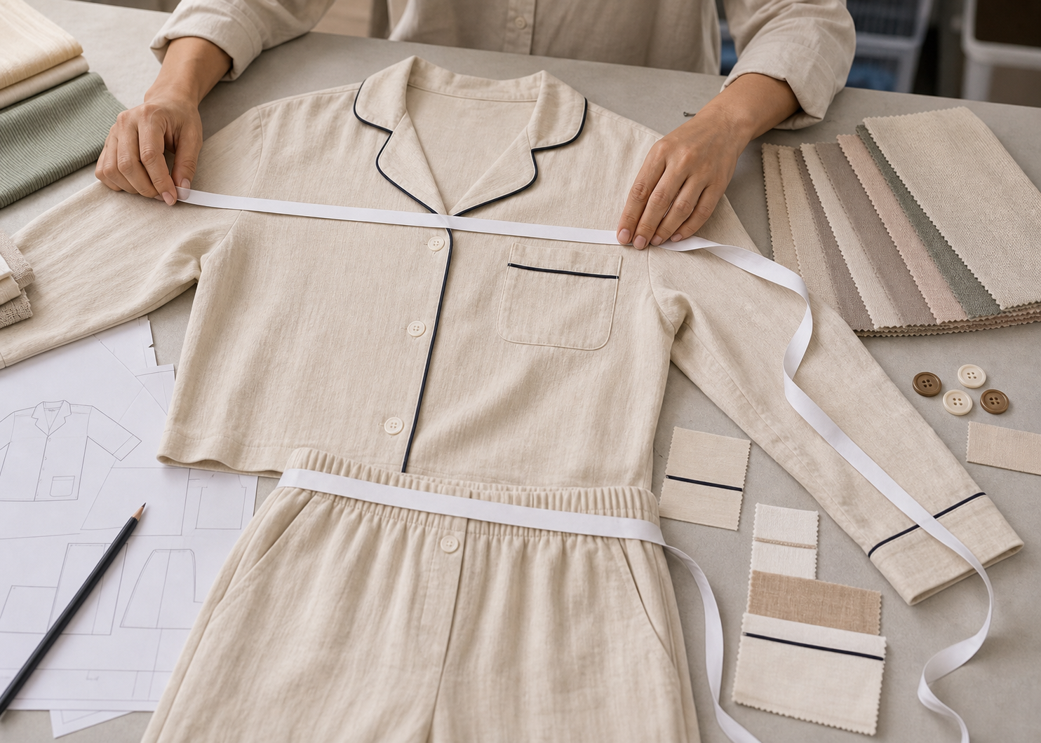 Fit and measurement review for pajama sample