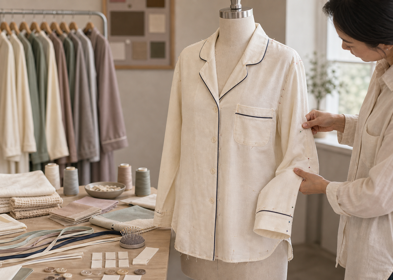 Sample development for private label sleepwear