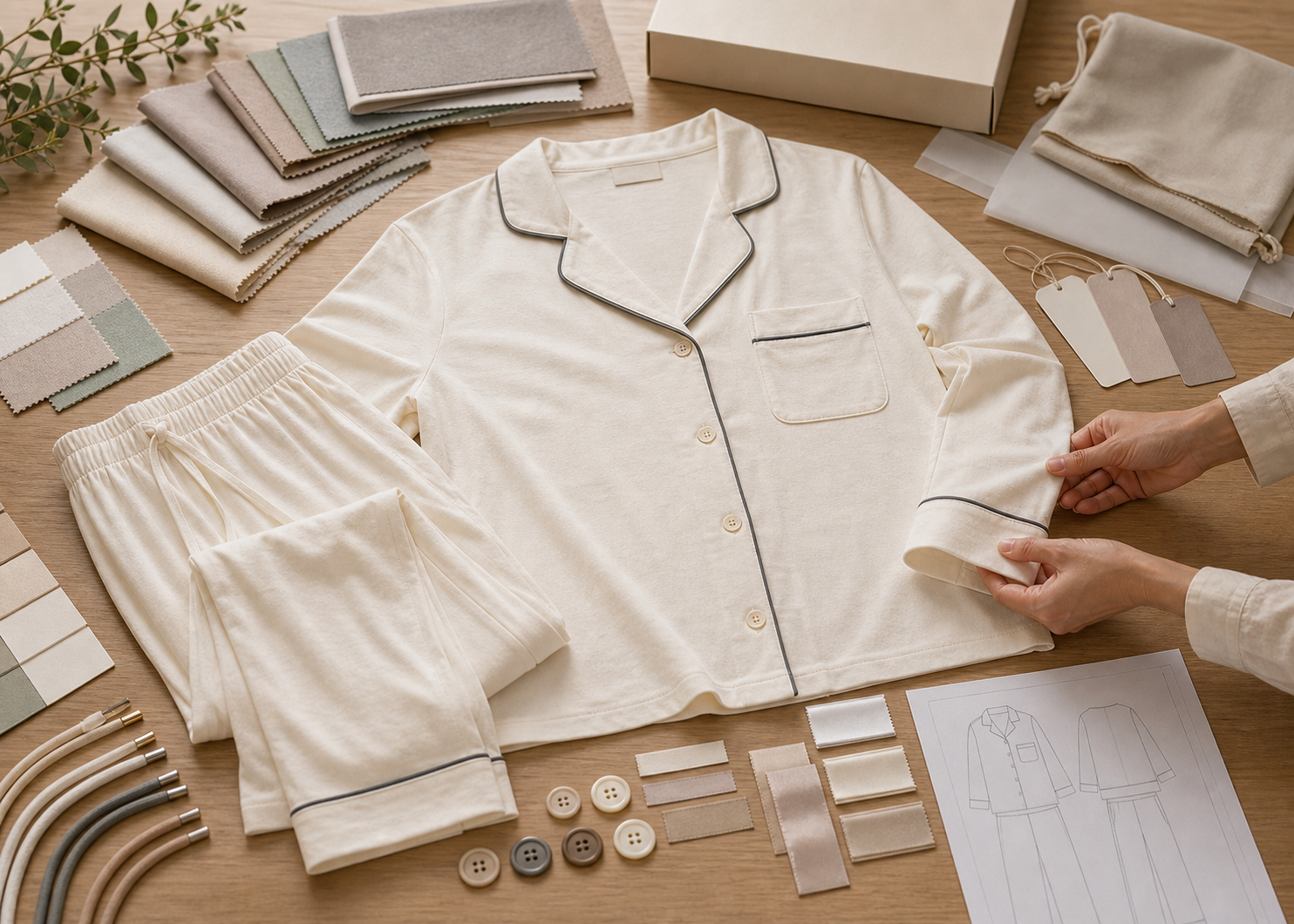 Sample review and approval for sleepwear production