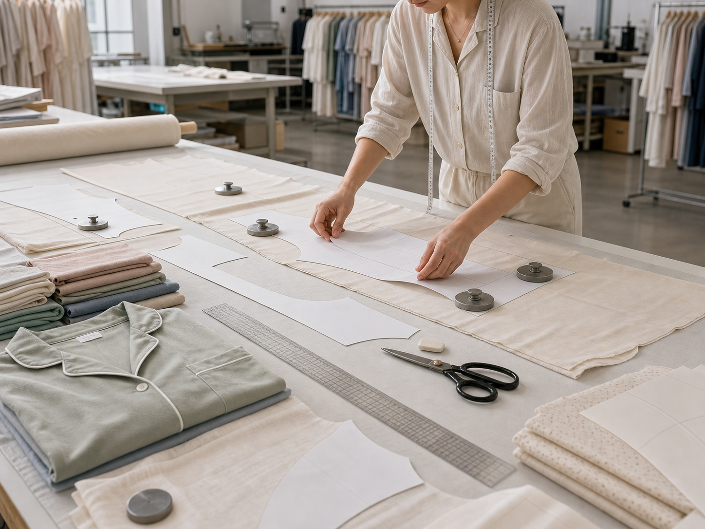 Pattern cutting and sample development for OEM ODM sleepwear production