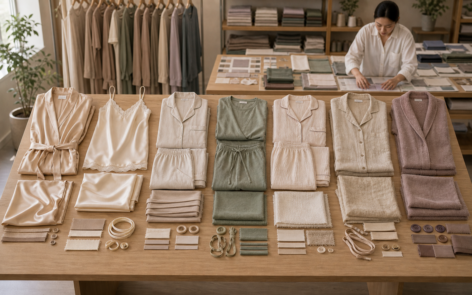 Fabric to product matching for sleepwear collections