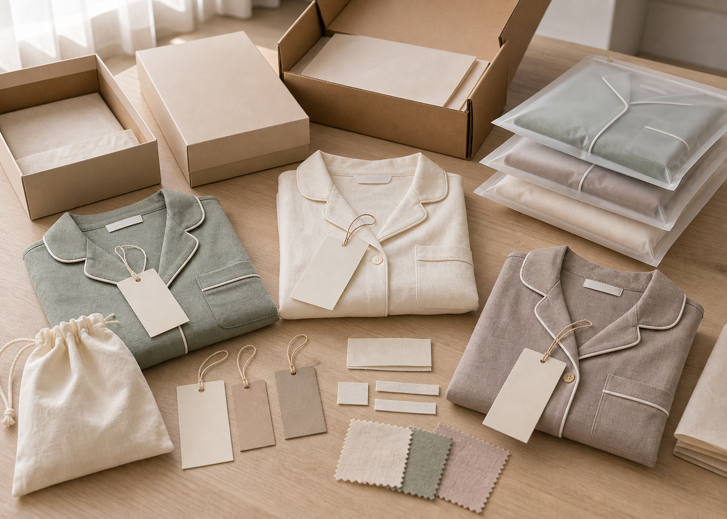 Private label sleepwear packaging options