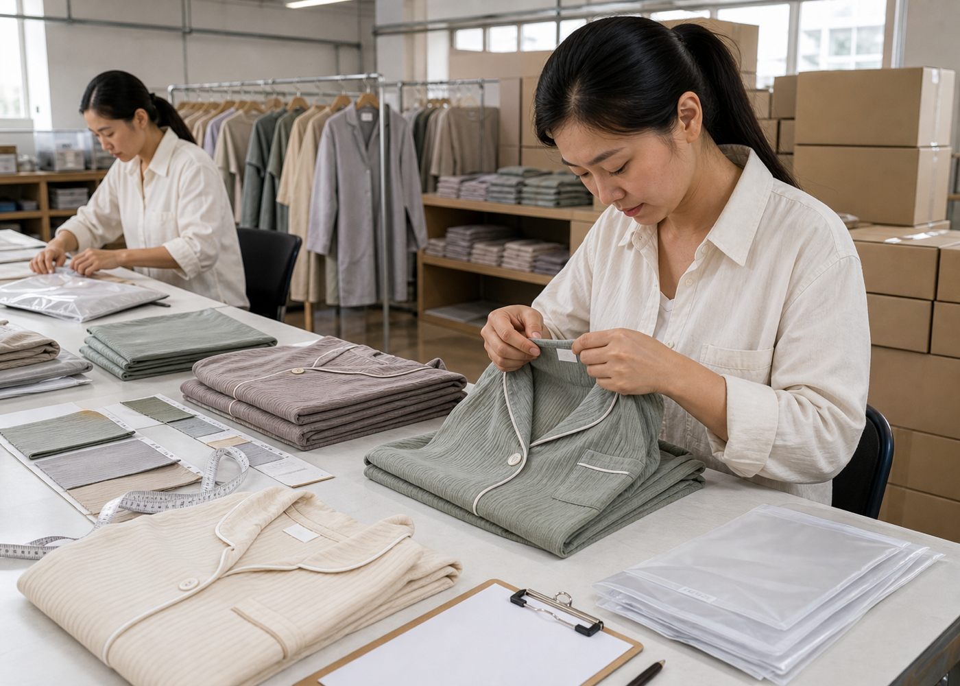 Quality check before shipment for private label sleepwear
